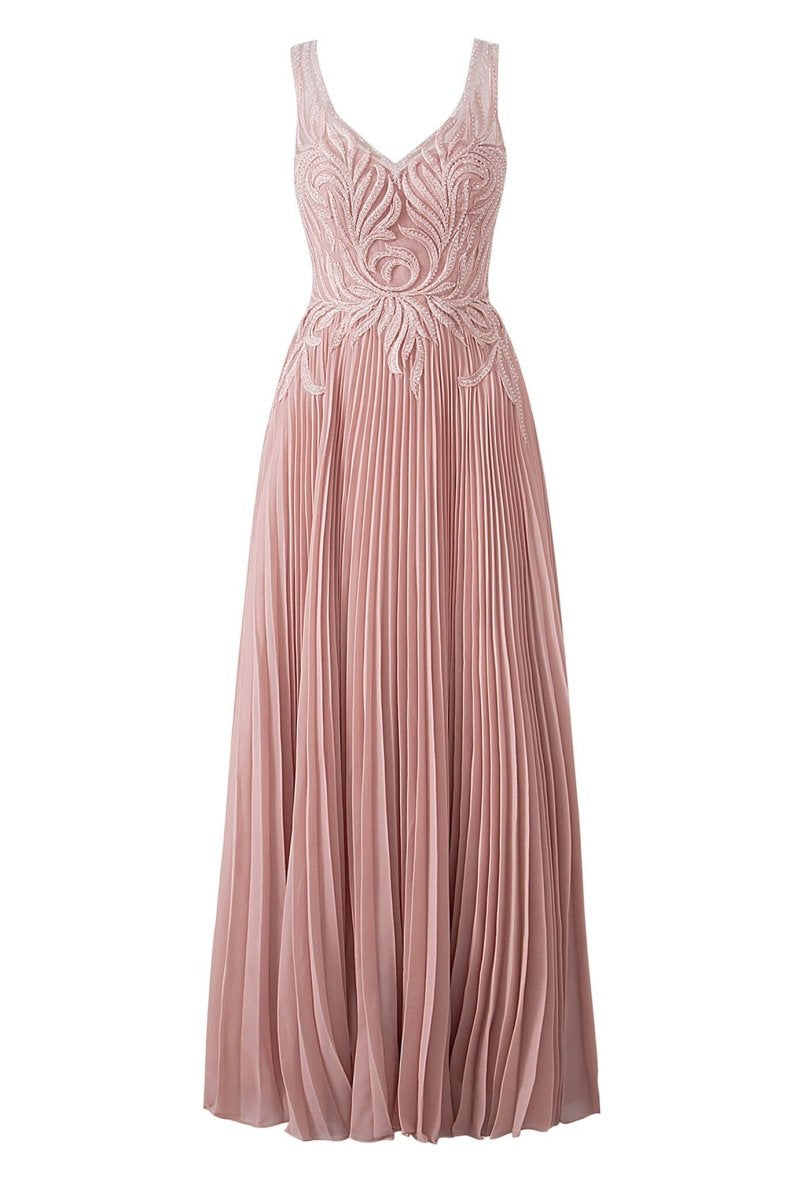 Abigail Dark Green | A - line V - neck Chiffon Prom Dress - KissProm