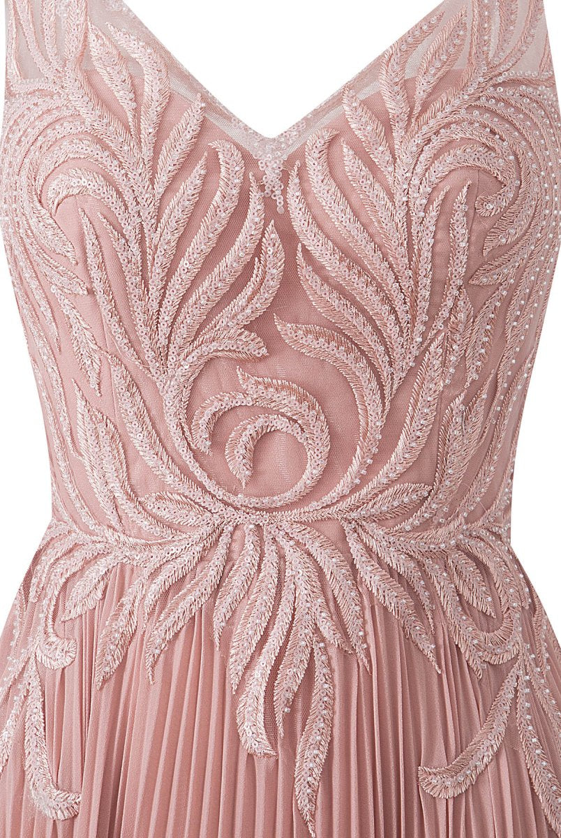 Abigail Dark Green | A - line V - neck Chiffon Prom Dress - KissProm