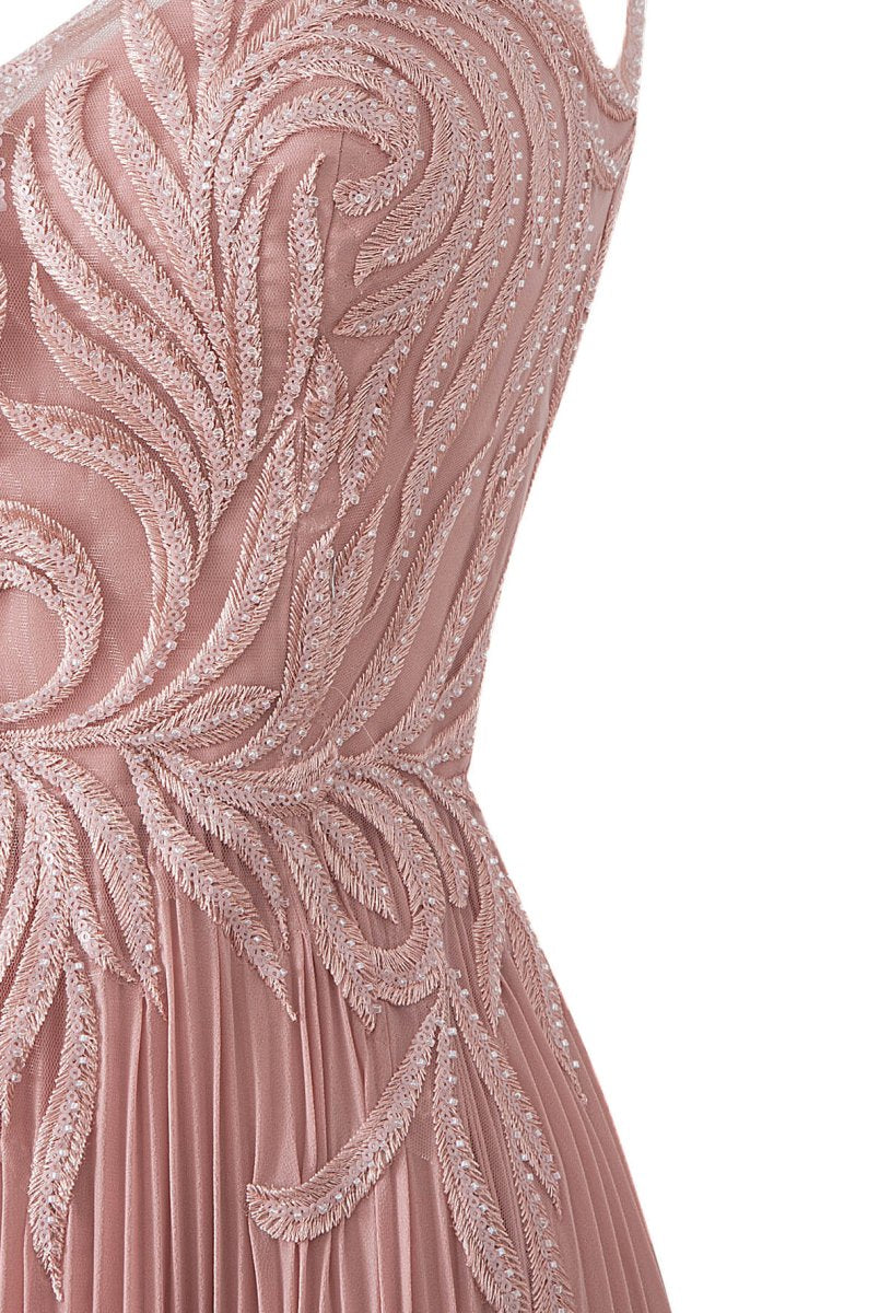 Abigail Dark Green | A - line V - neck Chiffon Prom Dress - KissProm