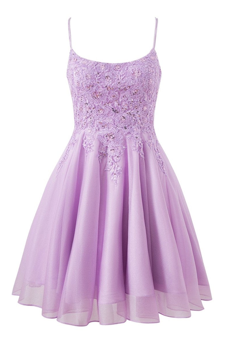 Evelyn Navy Blue | A-line Chiffon Short Homecoming Dress