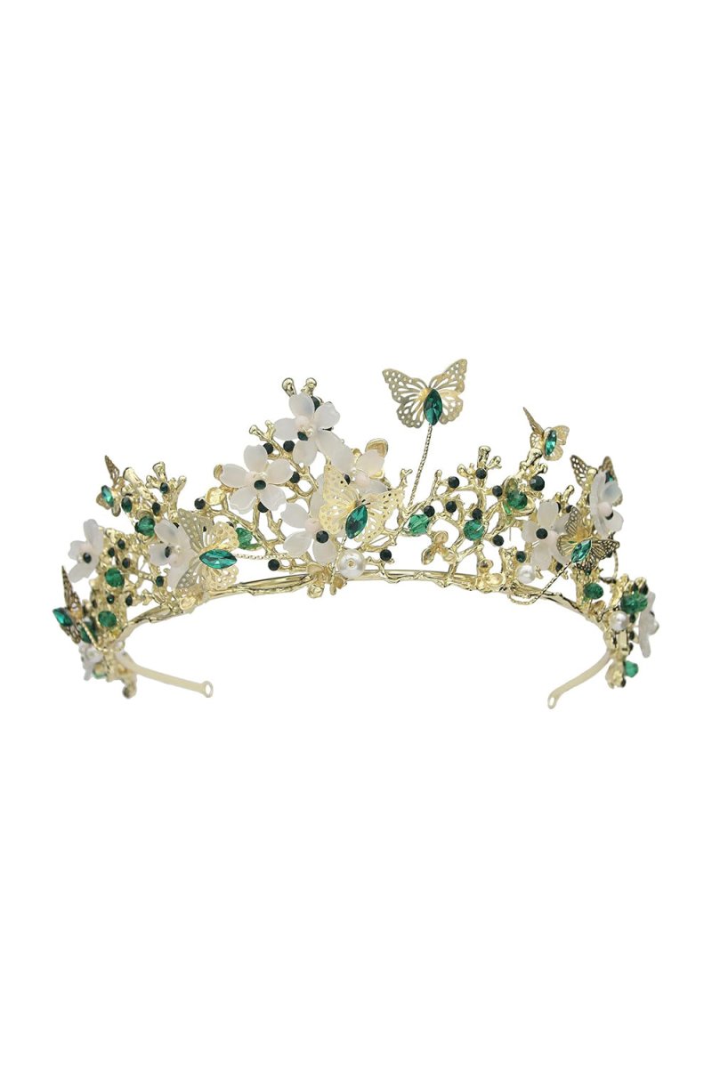 Crystal Baroque Fairy Headpiece Butterflies Tiara - KissProm