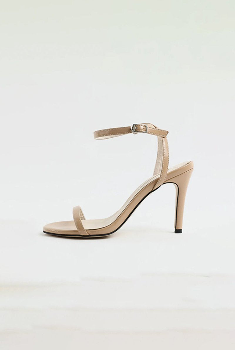 Outdoor Peep Toe Stiletto Heel Shoes With Buckle Ankle Strap