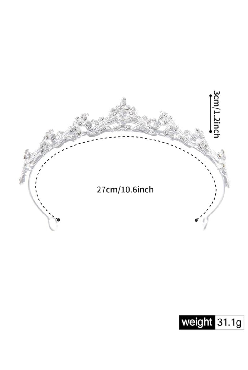Silver Crystal Tiara - KissProm
