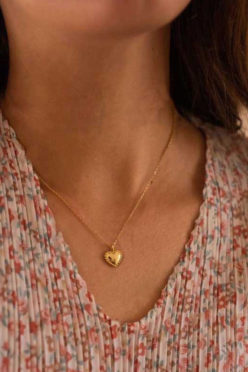 3D Heart Pendant Necklace - KissProm