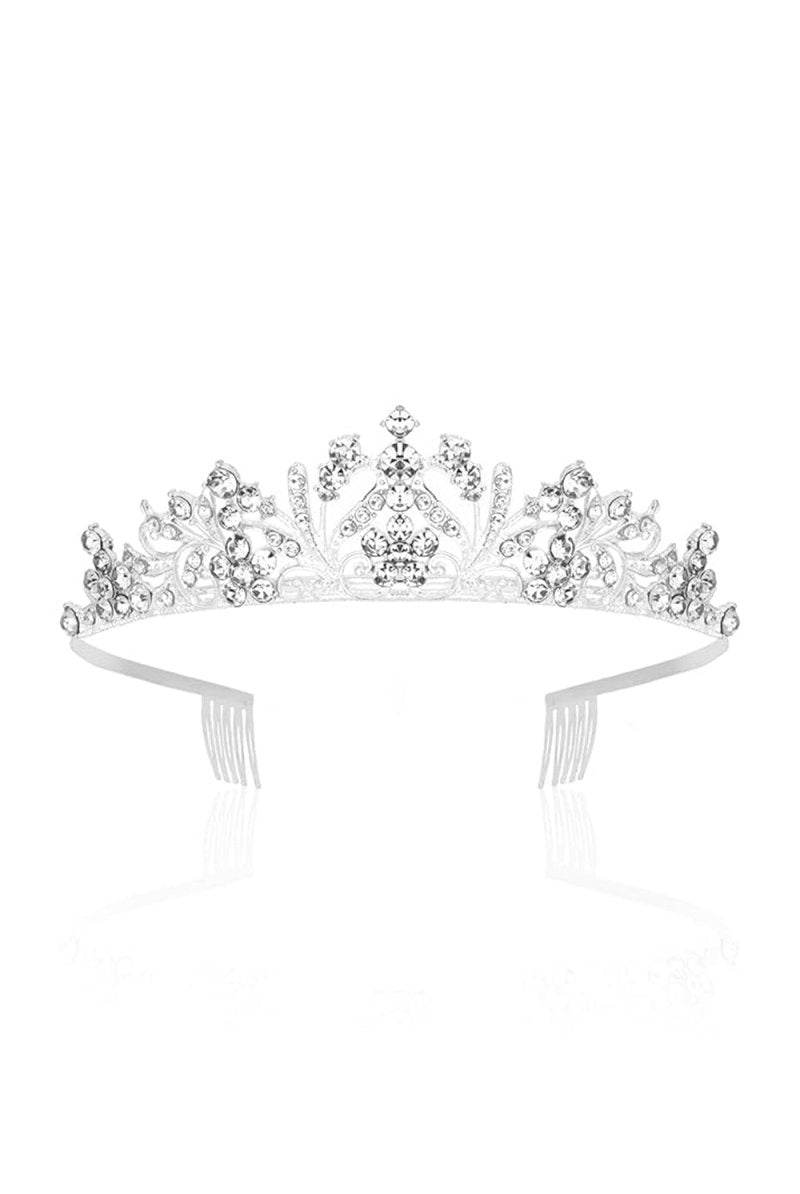 Silver Crystal Crown for Women - KissProm