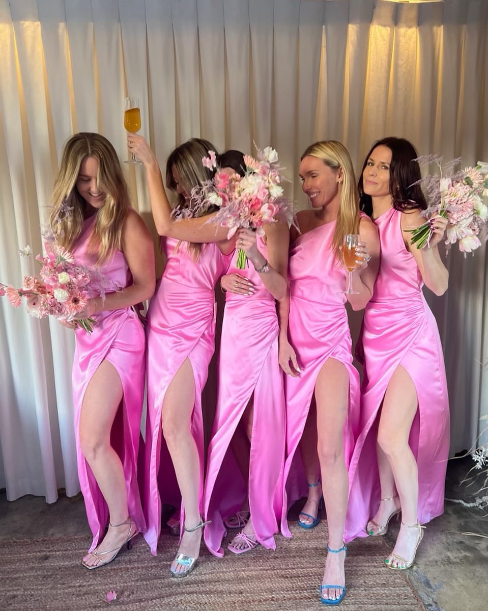 Fashion Sheath One Shoulder Pink Satin Bridesmaid Dresses