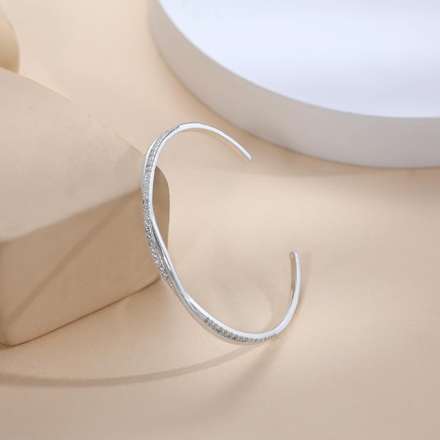 Silver Wave Adjustable Open Bracelets - KissProm