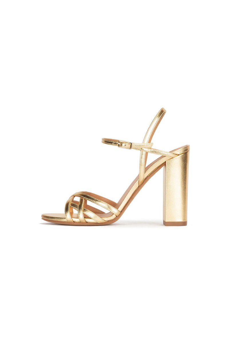 Party Peep Toe Chunky Heel Evening Shoes With Buckle Ankle Strap - KissProm