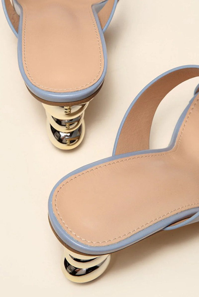 Square Toe Shaped Gourd High Heels - KissProm