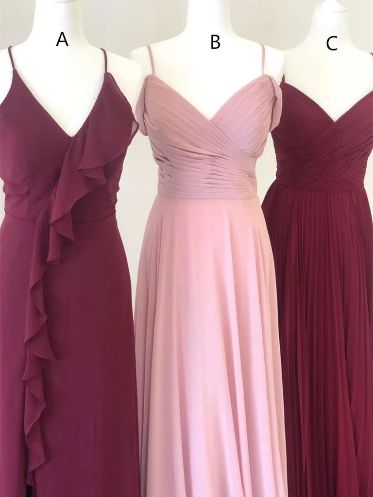 Charming Chiffon Bridesmaid Dresses A-line Simple Gowns