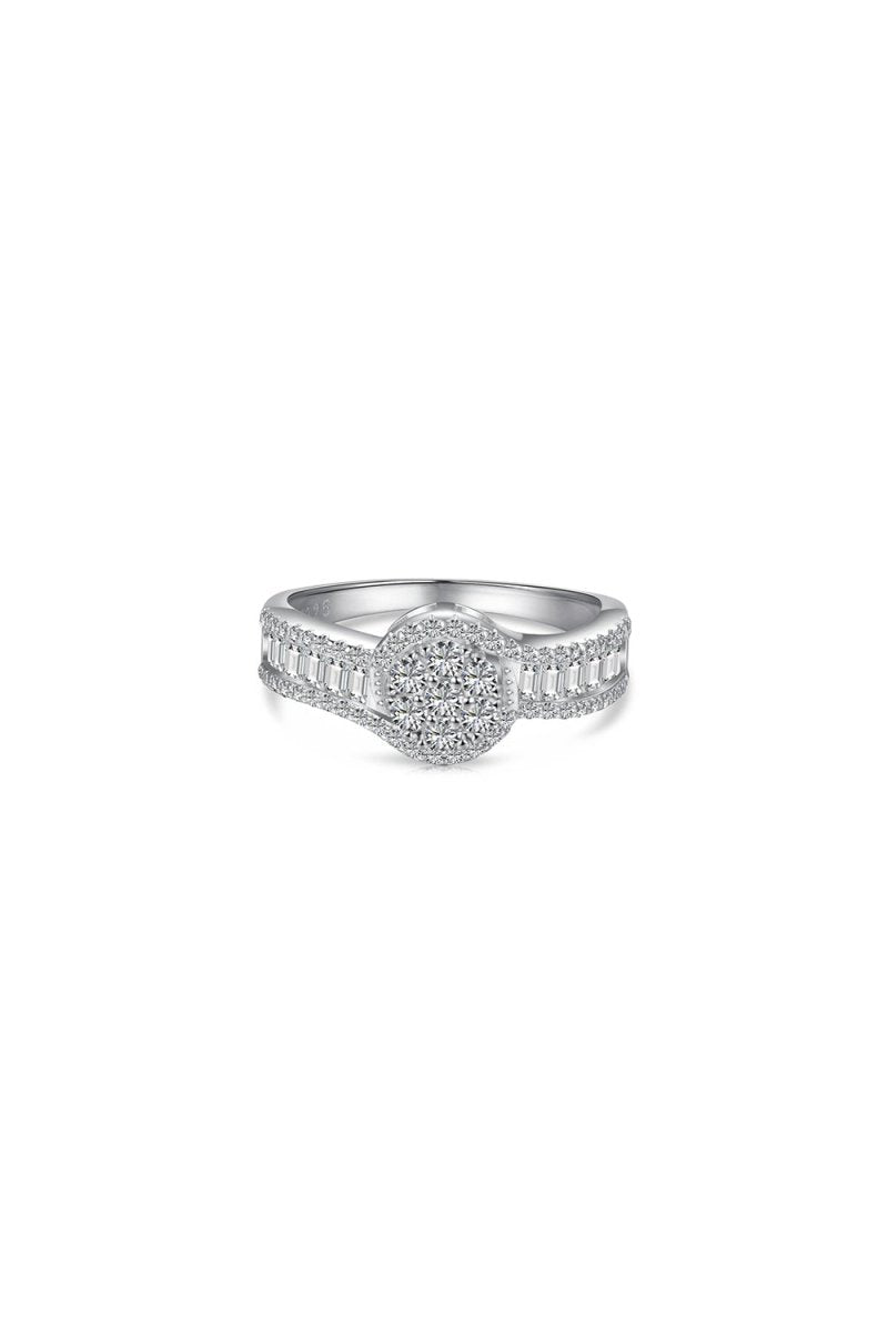 Sterling Silver Cubic Zirconia Radiant Sparkling Wedding Band Ring - KissProm
