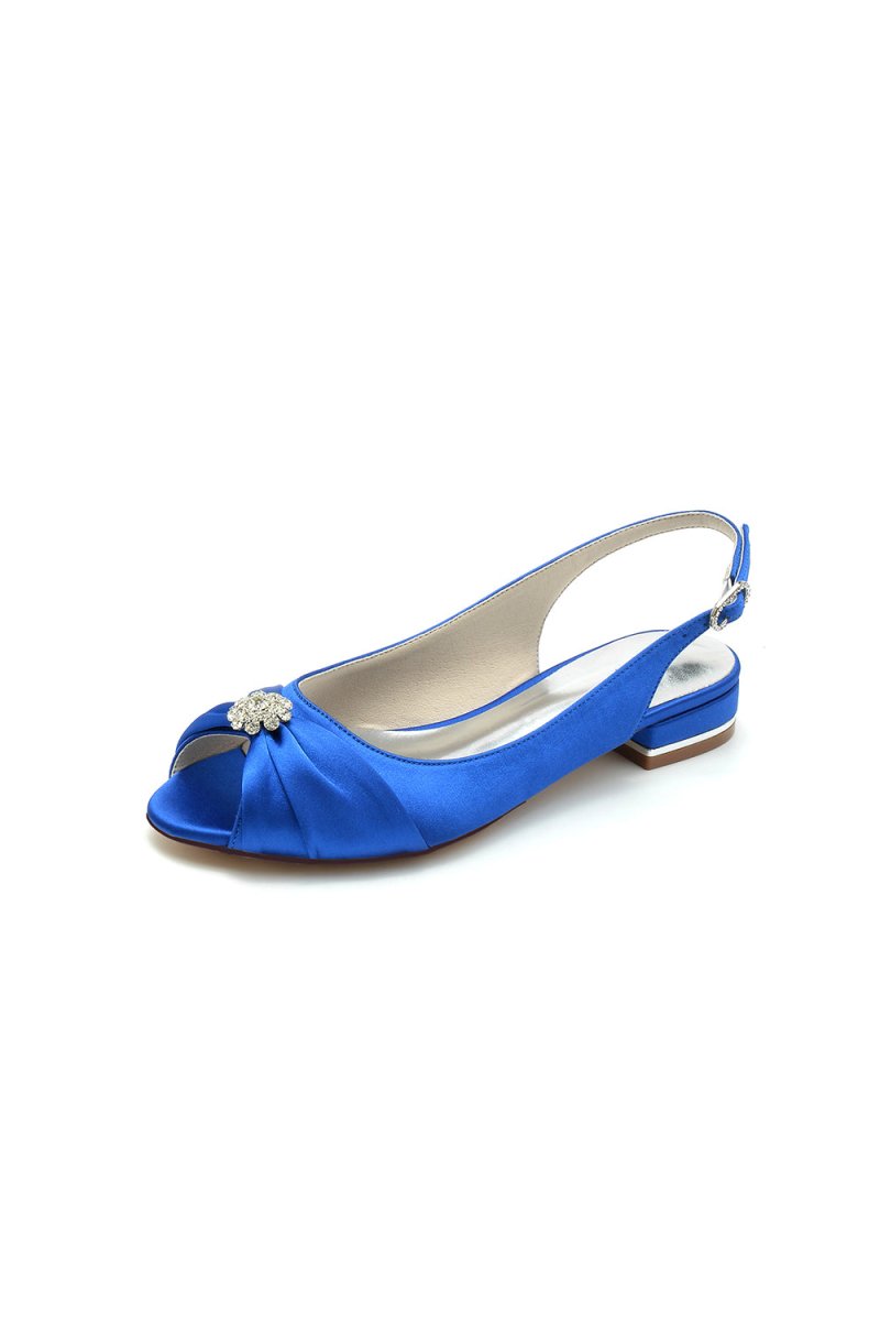 Open Toe Flats with Bow Cocktail - KissProm