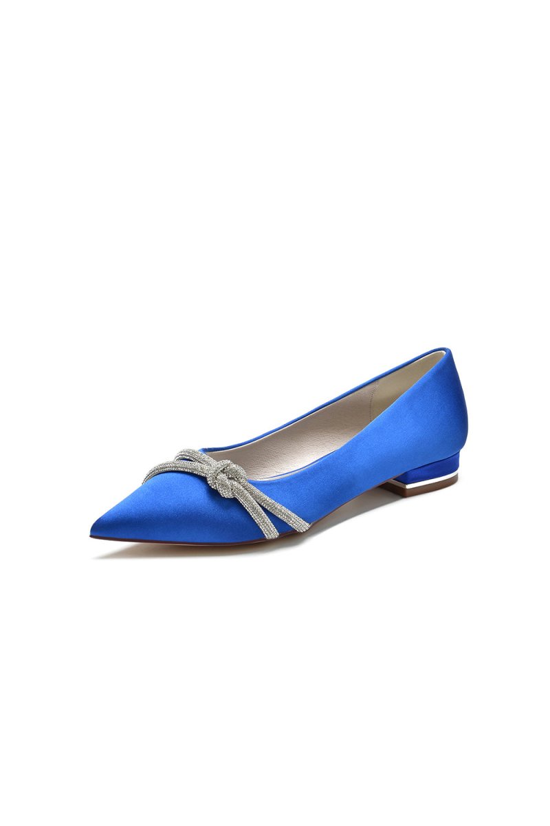 Pointed Toe Glitter Strap Kitten Heels - KissProm