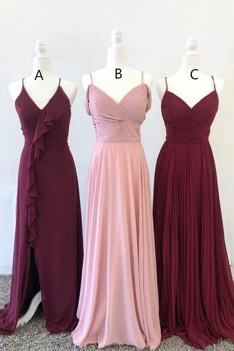 Charming Chiffon Bridesmaid Dresses A-line Simple Gowns