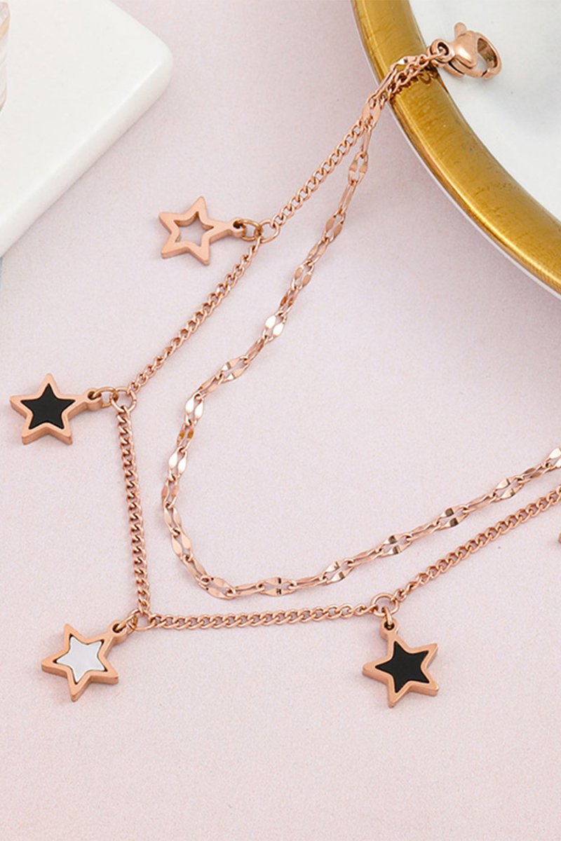 Titanium Steel Romantic Pentagram Bracelet - KissProm