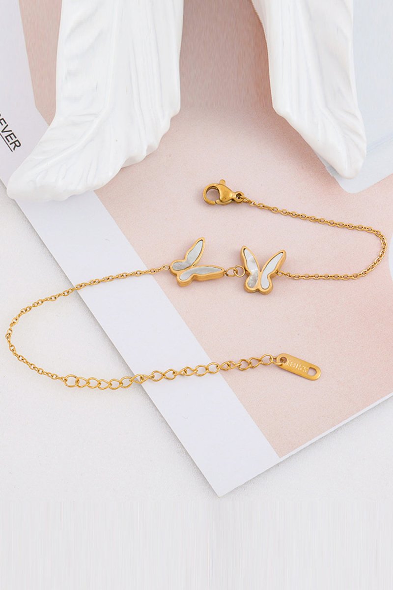 Titanium Double Butterfly Bracelet - KissProm
