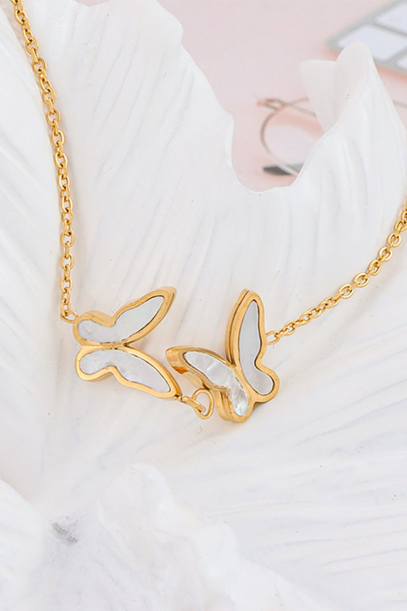 Titanium Double Butterfly Bracelet - KissProm