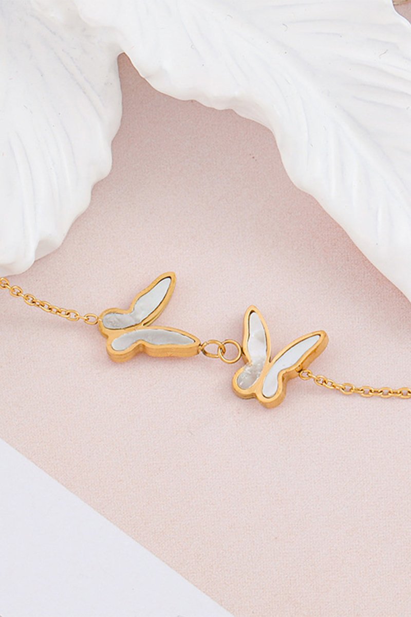 Titanium Double Butterfly Bracelet - KissProm