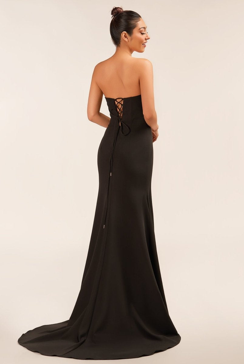 Lemus | Sweetheart Black Mermaid Prom Dress with Bow