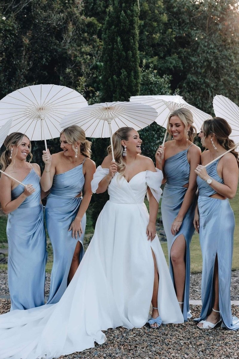Sheath One Shoulder Pink Cutout Fitted Bridesmaid Dress Sheath One Shoulder Pink Cutout Fitted Bridesmaid Dress