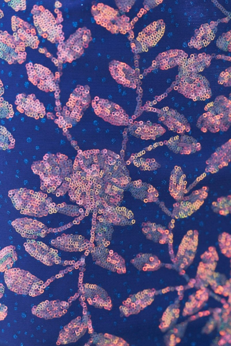 Kasiani | Royal Blue - Bodycon V Neck Sequined Homecoming Dresses