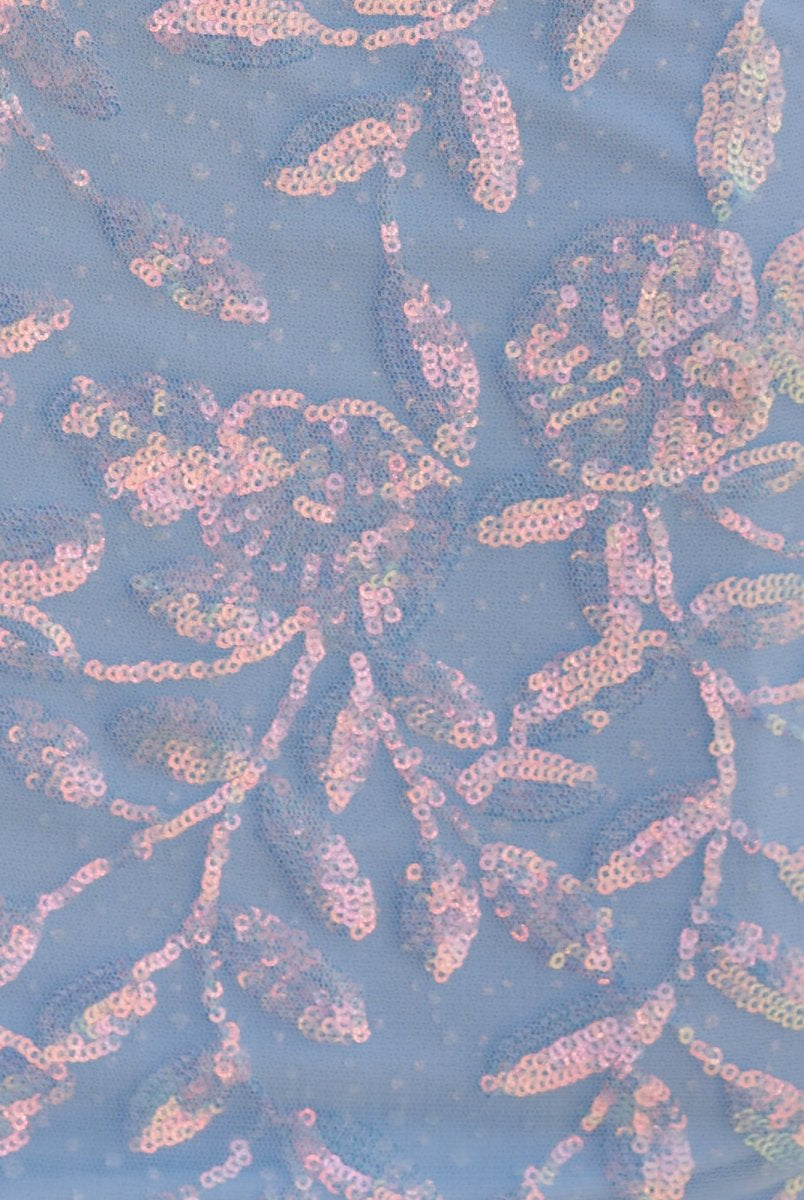 Kasiani | Sky Blue - Bodycon V Neck Sequined Homecoming Dresses