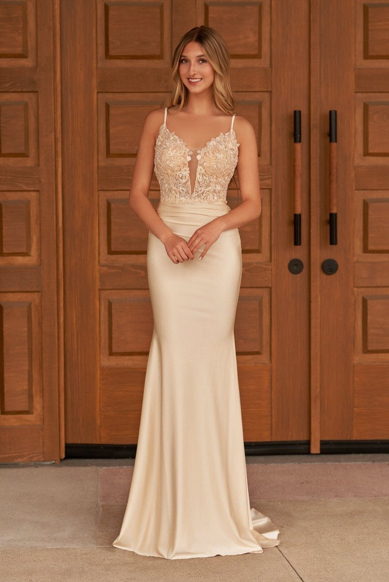 Fernanda |Mermaid Spaghetti Straps Satin Prom Dress