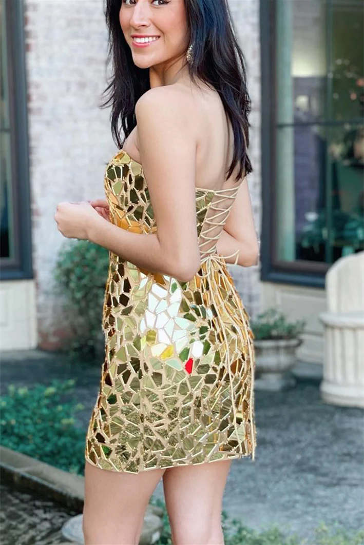 Bodycon Strapless Royal Blue Short homecoming Dresses with Beading