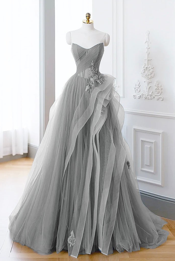 Saflor | Green A-Line Off Shoulder Long Prom Dress Lace Long Evening Dress