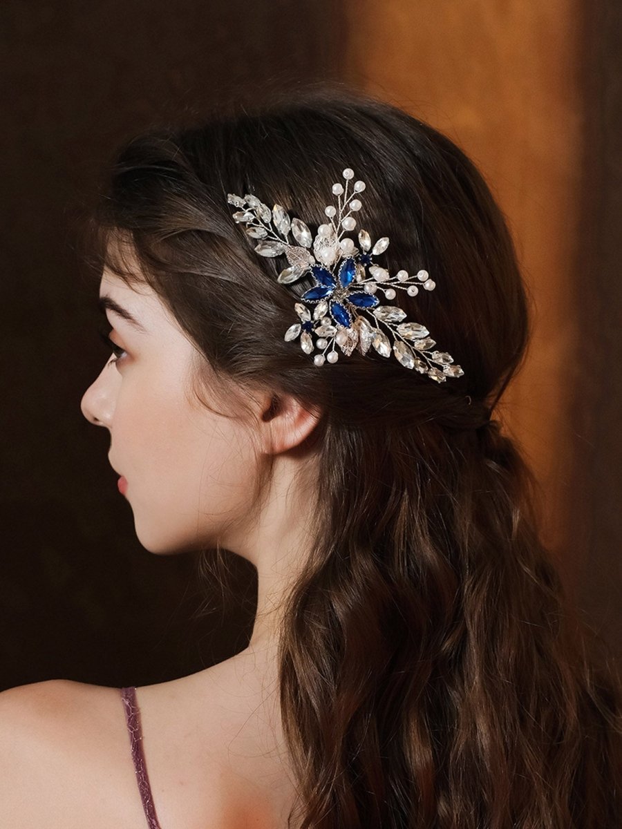 Diamond Handmade Pearl Hair Comb Accessories - KissProm