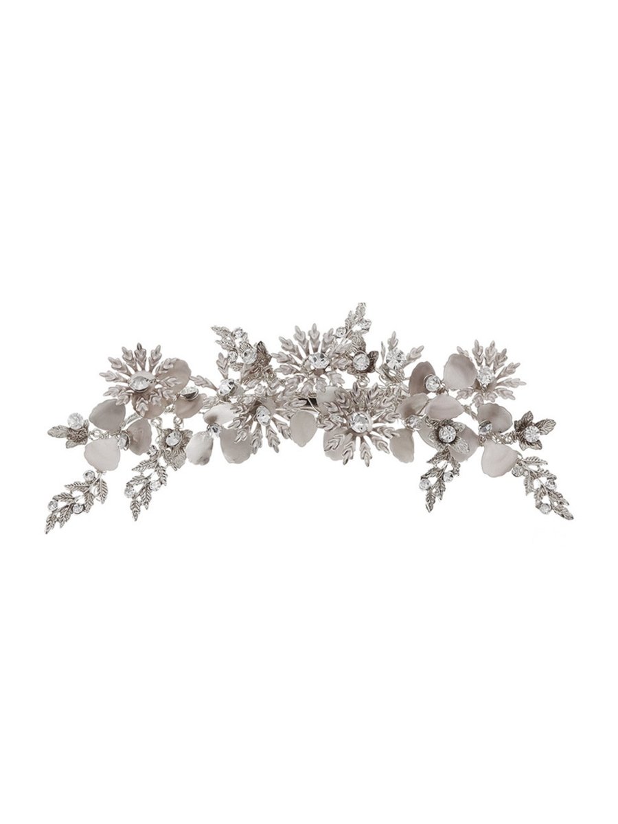 Vintage Gold Flower Embellished Rhinestone Hairpin - KissProm