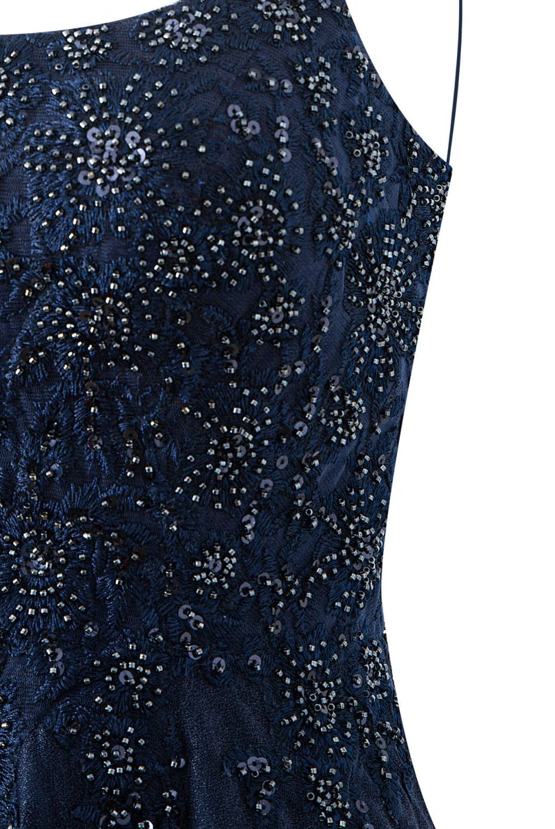 Evelyn Navy Blue | A-line Chiffon Short Homecoming Dress