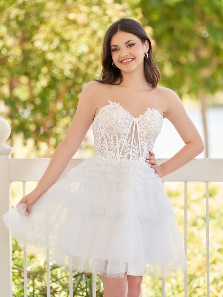 Ivy | A-Line Sweetheart Lace Short Homecoming Dress