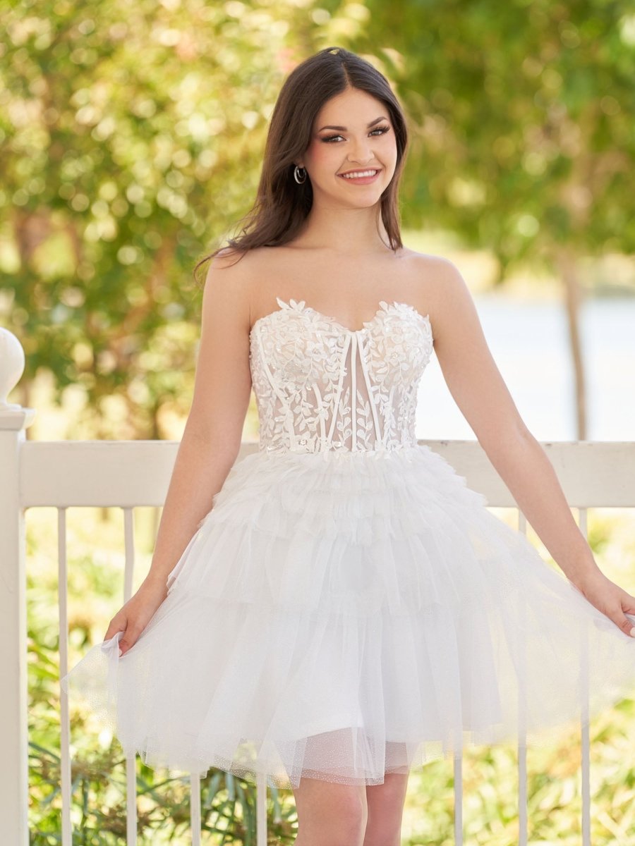 Ivy | A-Line Sweetheart Lace Short Homecoming Dress