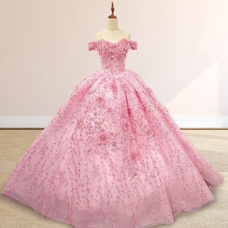 Iraiz | Luxury A Line Appliques Off the Shoulder Sweet Quinceanera Dresses with Beading