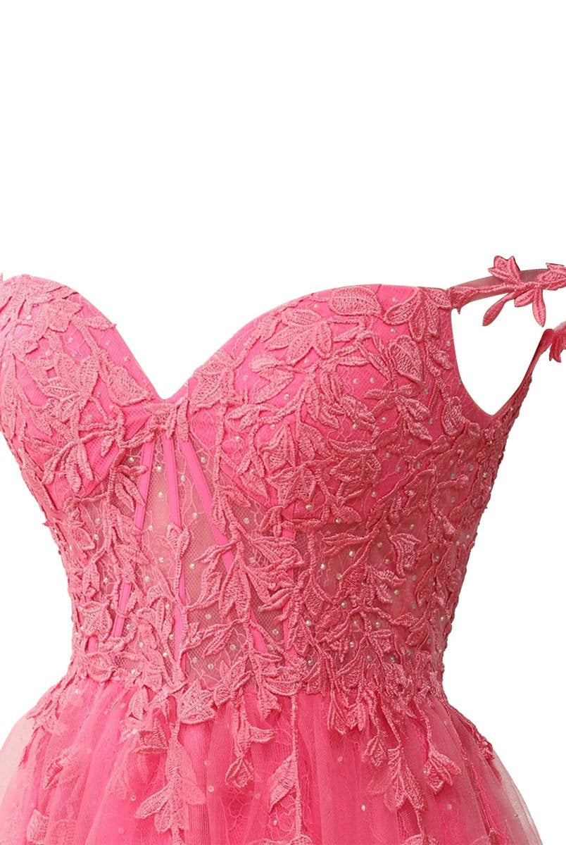 Mona | A Line Sweetheart Mint Appliques Short Homecoming Dresses