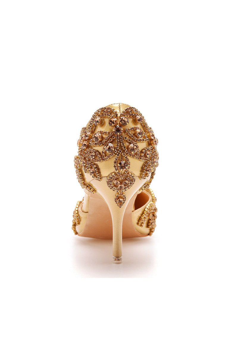 Woman's Wedding Shoes Pointed Toe rhinestone Stiletto