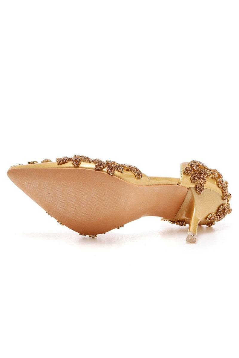 Woman's Wedding Shoes Pointed Toe rhinestone Stiletto