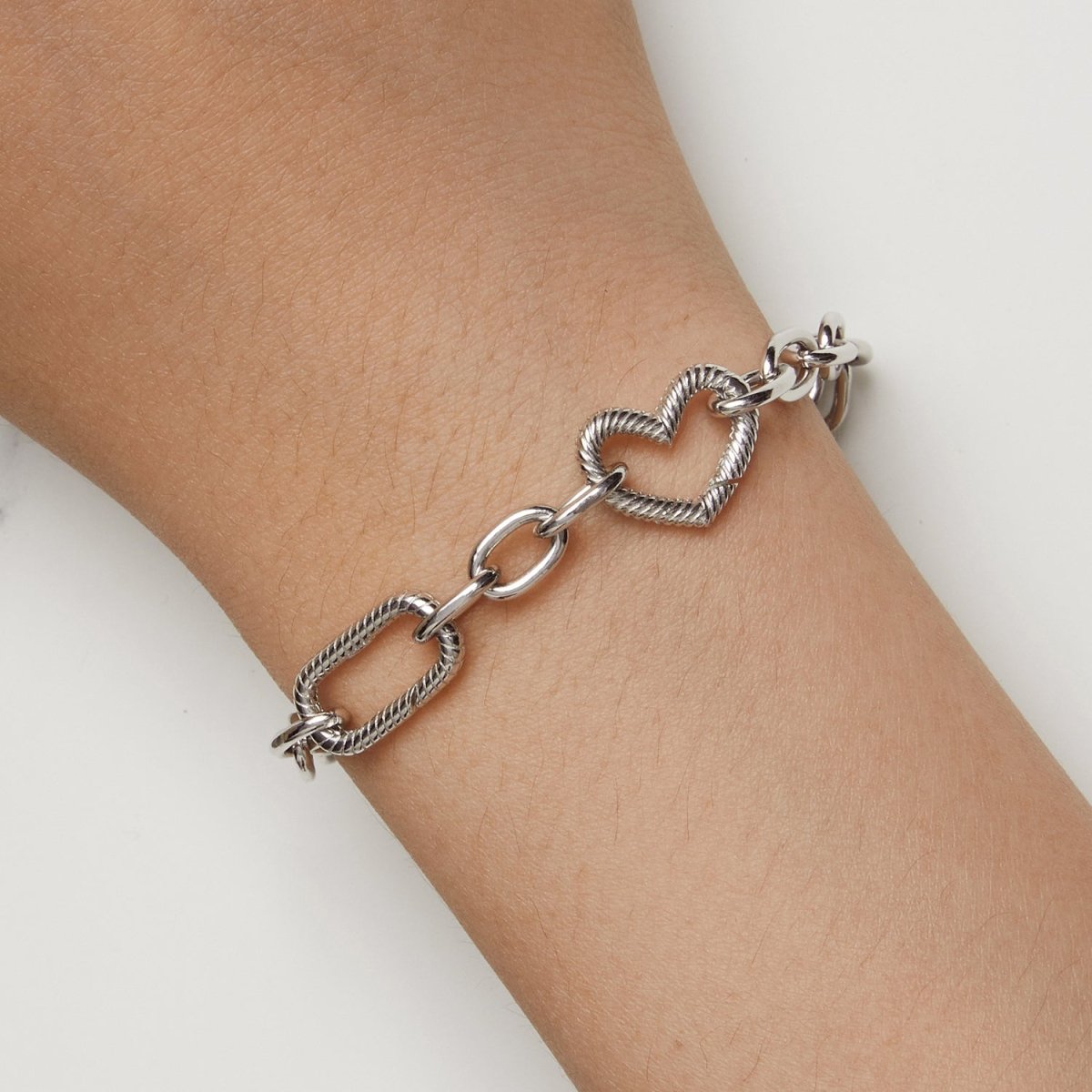 Simple Heart Chain Bracelet - KissProm