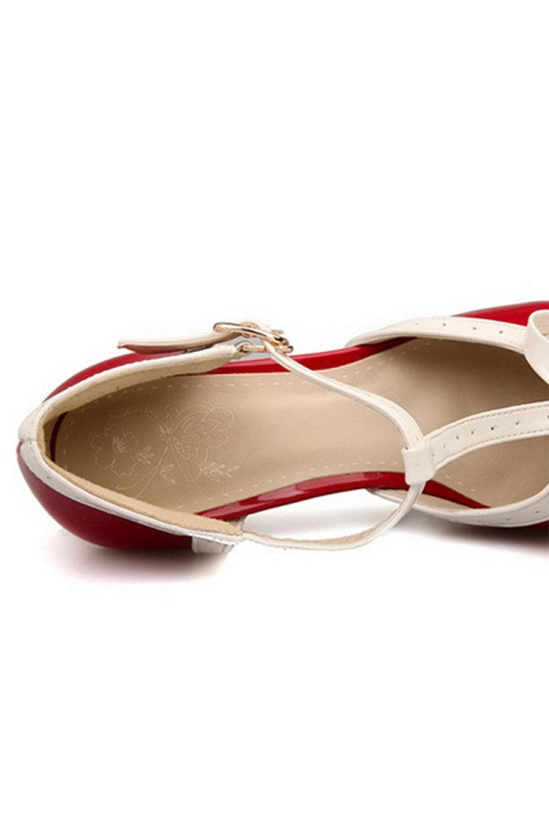 Retro Bow High Heel Shoes