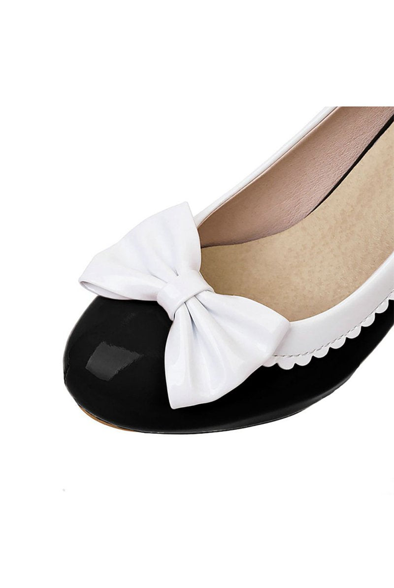 Retro Bowknot High Heels Shoes - KissProm