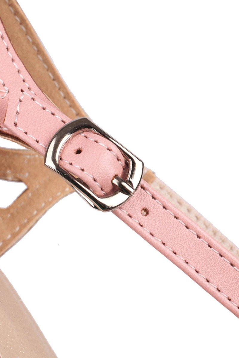 Stripe & Polka Dots Buckled High Heel Shoes - KissProm