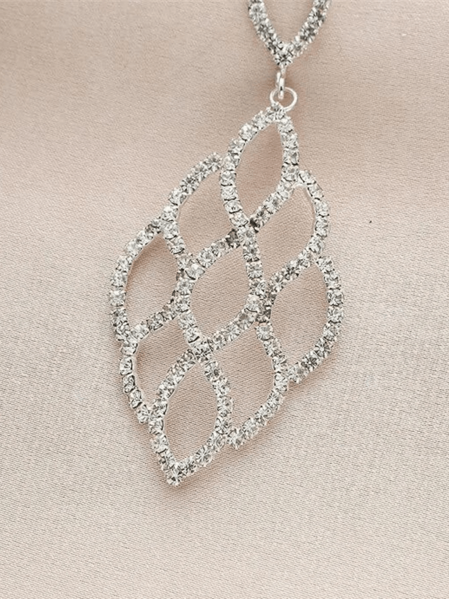 Silver Cutout Leaf Unique Earrings - KissProm