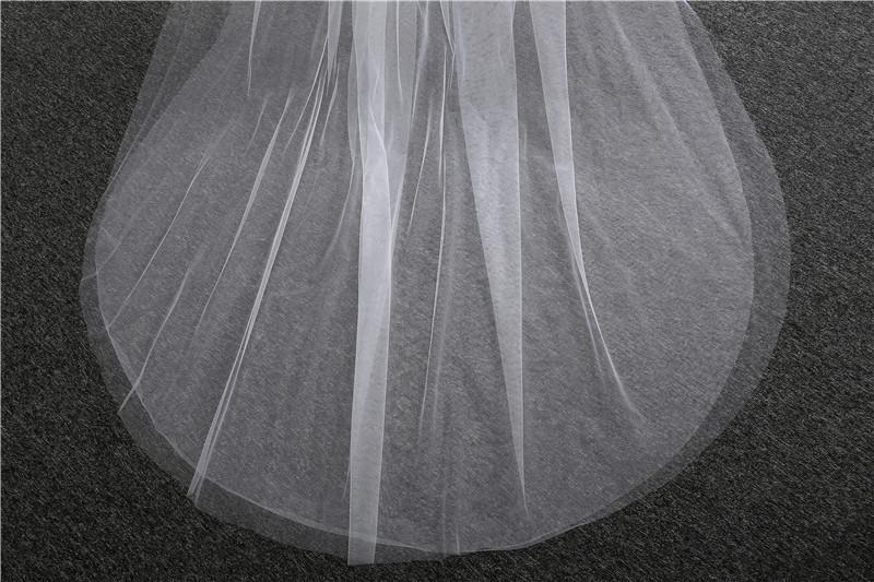 Long Two - Tier Tulle Bridal Veil Wedding Veil - KissProm