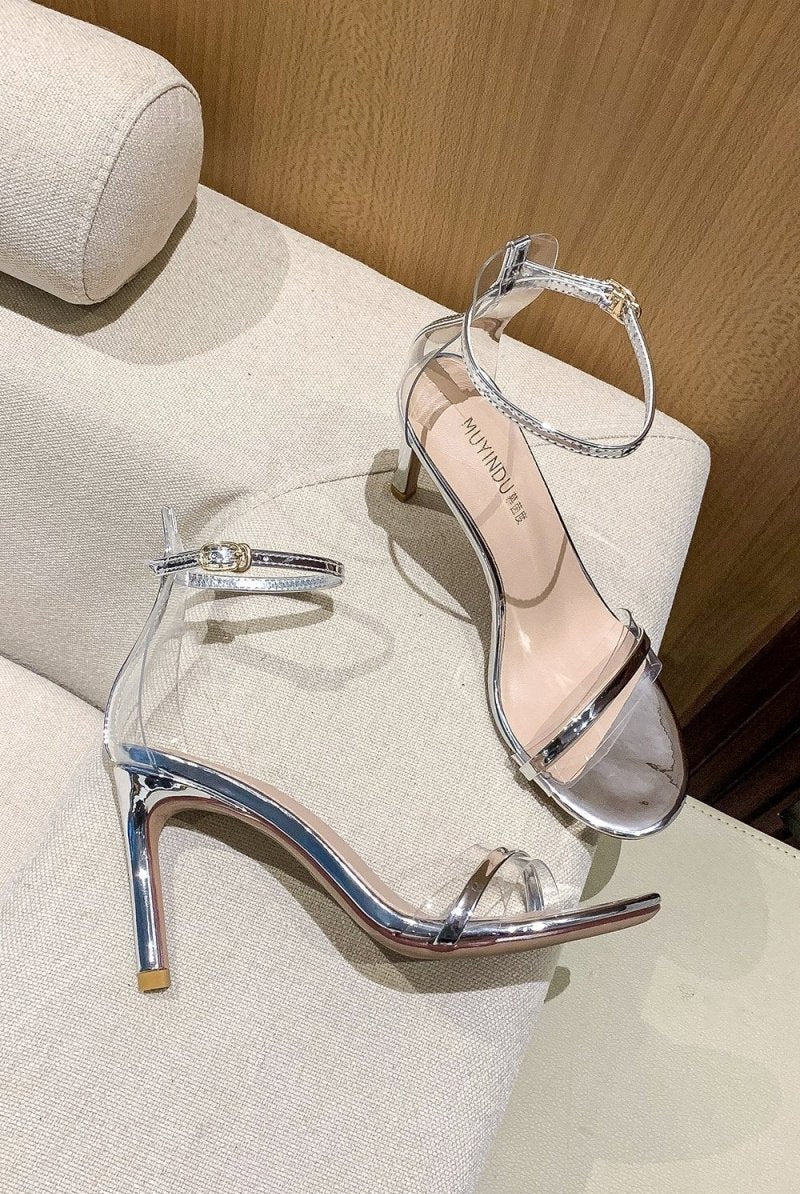 Golden Ankle Straps Prom Sandals - KissProm