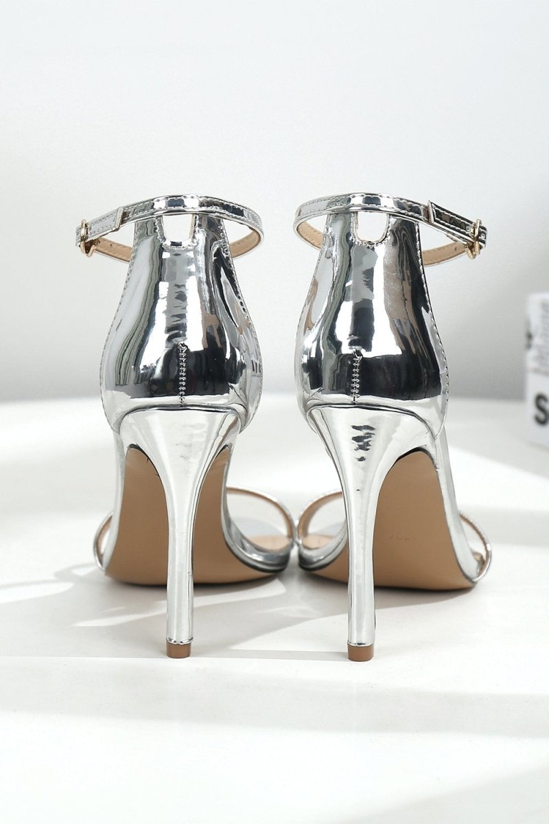 One Word Buckle High Heels - KissProm
