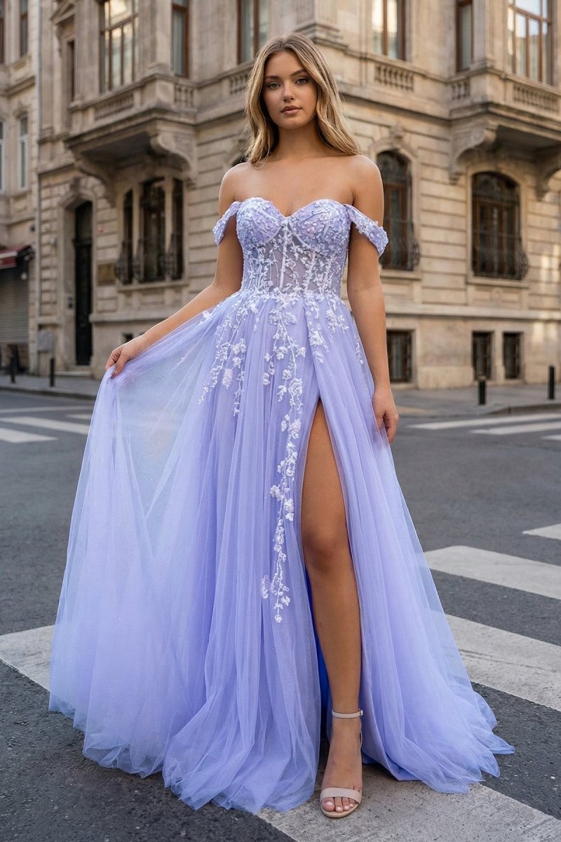 fitted lace wedding dress Simple off shoulder purple satin long prom dress, purple evening dress dresstby fitted lace wedding dress Simple off shoulder purple satin long prom dress, purple evening dress dresstby