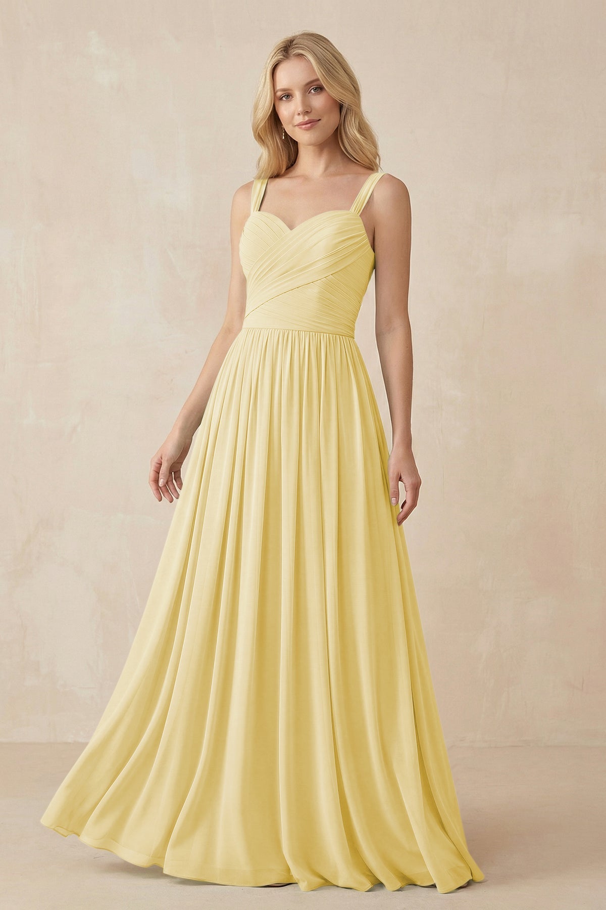 pastel yellow spring dress Yasmyna Yellow Floral Embroidered Dress Wedding Guest Women Maxi Summer Party Formal Gowns V-Neck 3D Applique Flare Split Sleeve Loose Fit H,S
