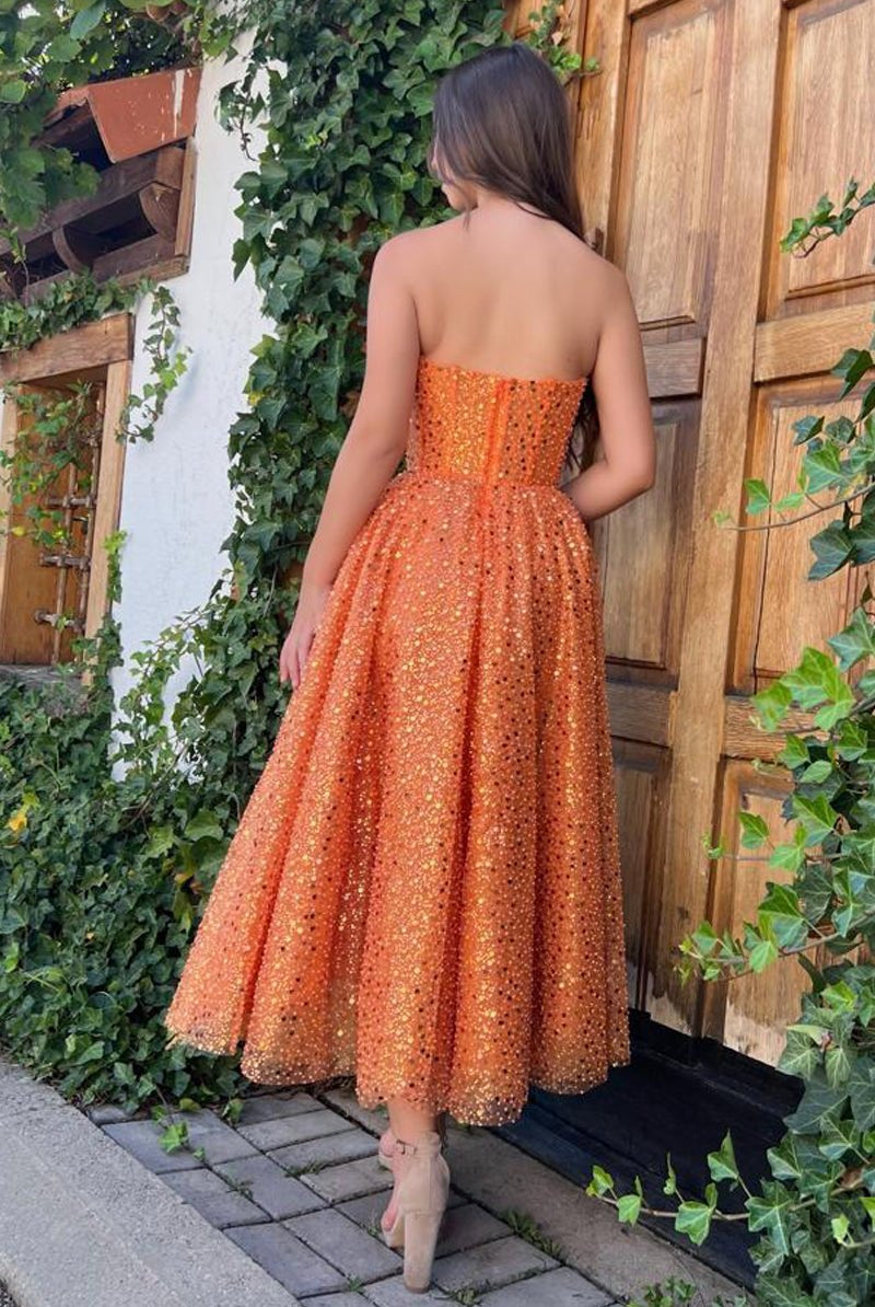 Melina | A - Line Prom Dresses Sparkle & Shine Dress Cocktail Party Floor Length Sleeveless Sweetheart Lace with Sequin - KissProm