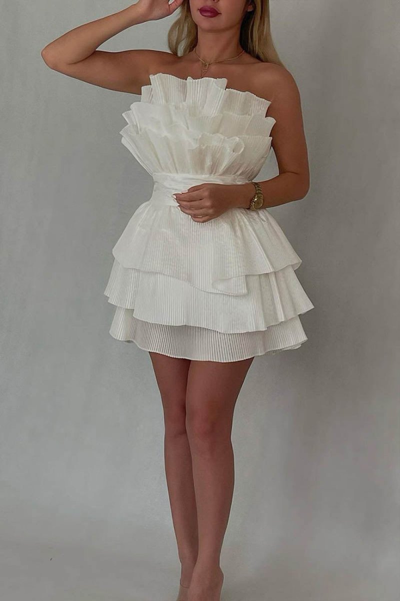 Dydsz Women's 2-Piece Short Prom Dress – A-Line Tulle With Lace Appliques, Ivory Size 2